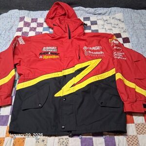 Vintage 1995 Bryan Herta Chip Genassi Target Racing Multi Logo Size XL Red